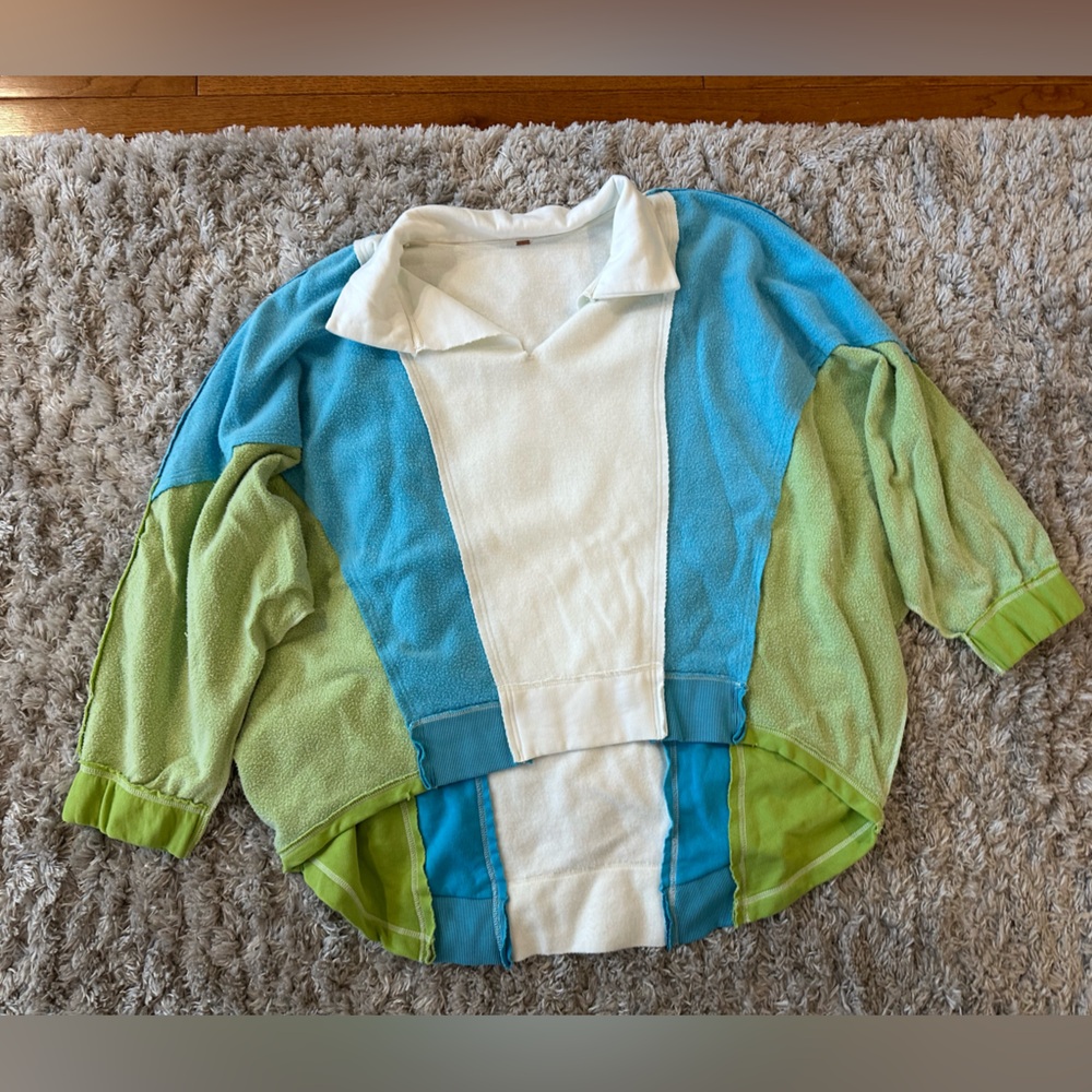 Free People crewneck / quarter zip type sweater sweatshirt